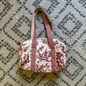 Americana by sharif quilted red and white bag